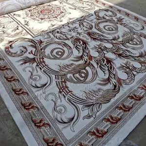8x11fts Wine and Cream Arabian Center Rug (4×6)