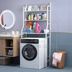 Washing Machine Rack Available In Black And White