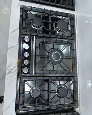 5 Burner Gas Cooker Black Color