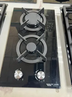 2 Burner Gas Cooker Black