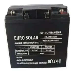 Euro Solar Rechargeable Battery 12v 18ah