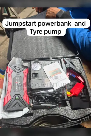 Jump Starter Power Bank With Tyre Pump Inflator