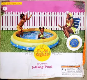 Sun Squad Inflatable 3-ring Pool – 5ft 6in (Family Size)