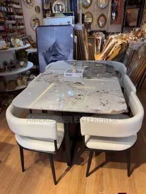 Space Saver 6-Seater Marble Dining Set