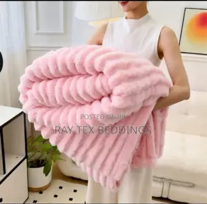 Soft Baby Pink Plush Blanket