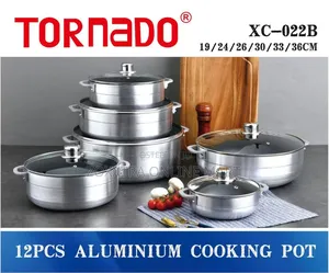 Tornado 12pcs Aluminium Cooking Pot Set