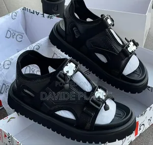 Original Quality Dolce and Gabbana Unisex Sandals Black