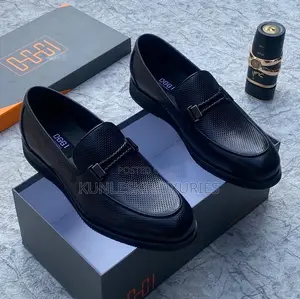 Original Oggi Black Loafers Shoes for Men