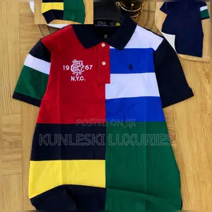 Original Multi Color Polo Ralph Lauren Collar Neck T-Shirt