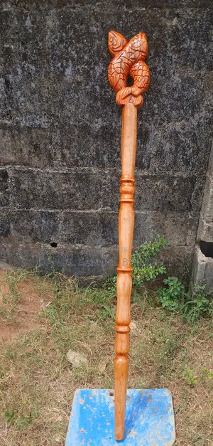 Wood Carving of a Cheif or King Staff (Commission)