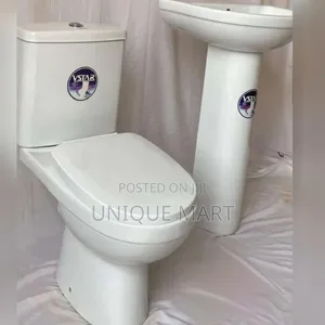 Complete Set of W.C, Includes Sit, Tank, Basin and Pedestal. Micoe