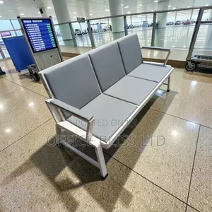 Premium 3 Seater Waiting Airport Chair - Gray