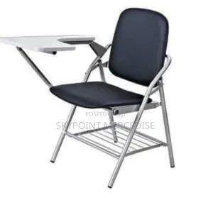 A Foldable Chair With Writing Board