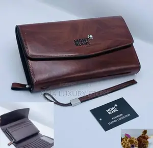 Mont Blanc Genuine Leather Men's Designer Purse