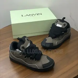 Lanvin Genuine Leather Luxury Designer Men's Sneakers