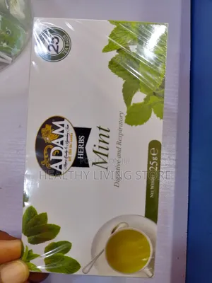 Adams Mint Tea, for Digestive and Respiratory Function S(25 Tea Bags)