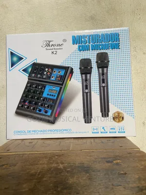 Throne Sound Booster 4 Channel Mixer With 2 Wireless Microphone