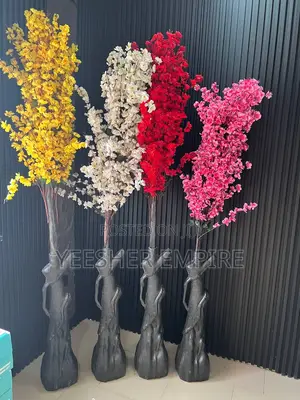 Colorful Blossom Flower in Plastic Stand