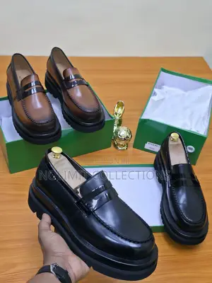 Bottega Veneta Plain Leather Loafers With Double Sole