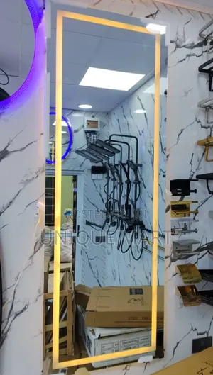 Large Lead Light Quality Mirror With 3 Light Display.Size:70 by 200 Cm