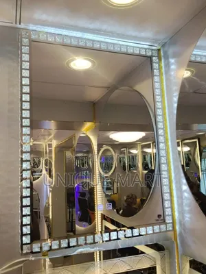 60 by 80cm Crystal Light Sensor Decorative Mirror With 3 Light Display