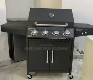 Black Gas Barbecue Grill Machine