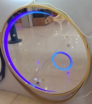 60 by 60cm Round Framed Sensor Mirror With 3 Led Light Display