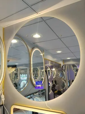 80 by 80cm Round Backlight Led Mirror With 3 Light Display Bluetooth