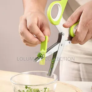 Multipurpose 5 Blade Scissors – Kitchen Vegetable Herb Cutter