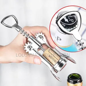 Premium Stainless Steel Wing Corkscrew – Multifunctional Bottle Opener