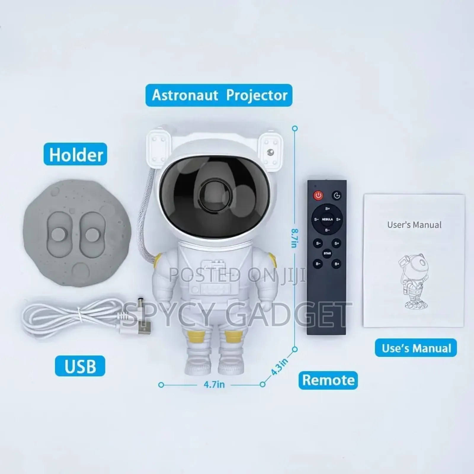 Astronaut Galaxy Night Projector Light With Remote Control