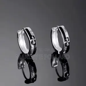 Trendy Unisex Hoops Y2k Silver-Gold Black Earrings