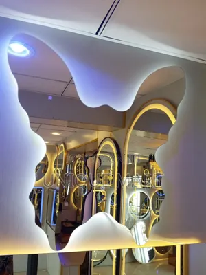 100 by 100cm Backlight Butterfly Shape Led Mirror With 3 Light Display
