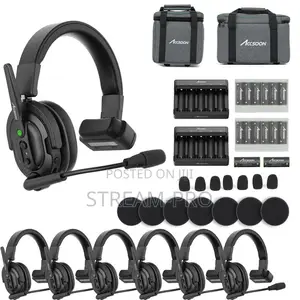 Accsoon Como Wireless Intercom Headset Kit (1 Host, 6 Remotes)