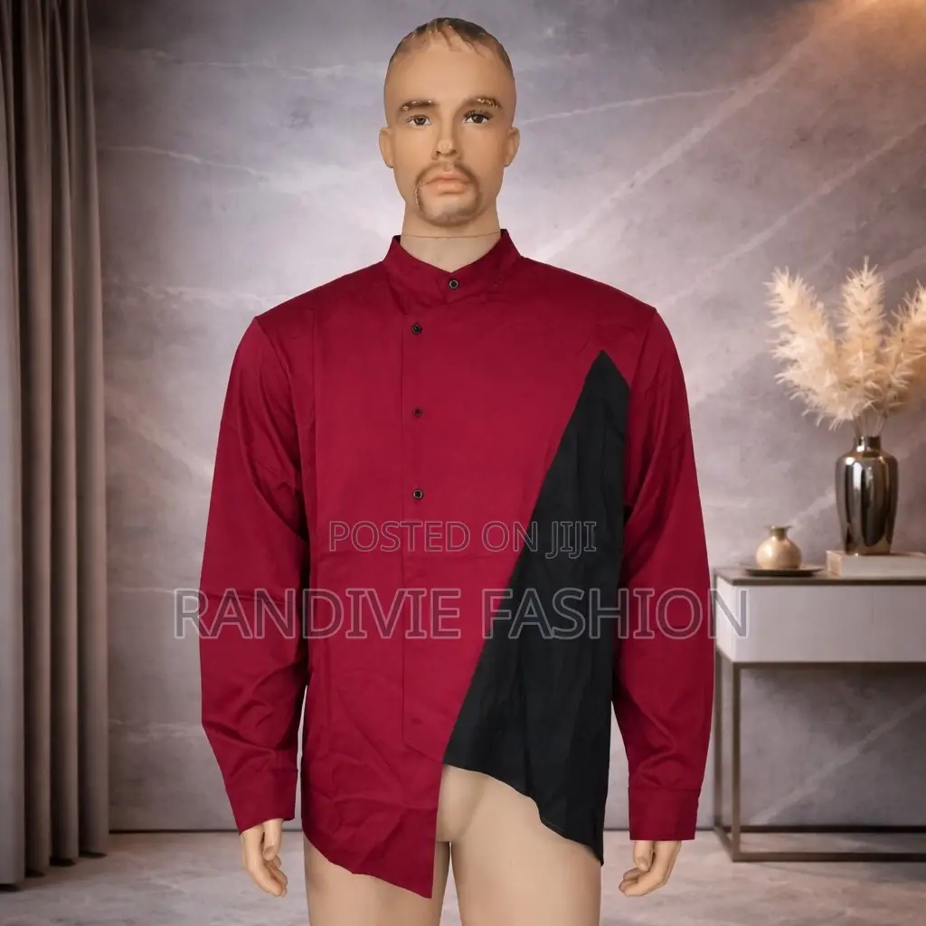 Fitted Zig Shirt [Wine]