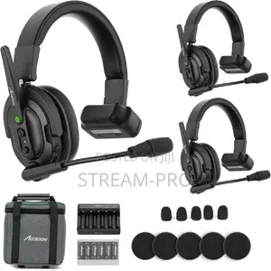 Accsoon Como Wireless Intercom Headset Kit (1 Host, 2 Remotes)