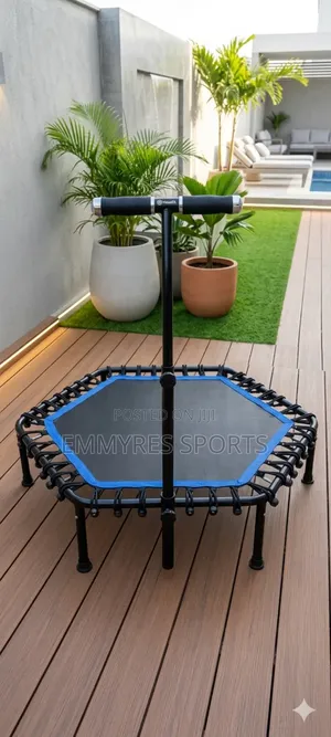 Trampoline With Handlebar – Safe Fitness Fun Jumper