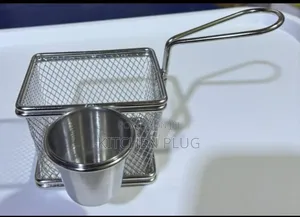 Mini Chips Fryer Basket With a Matching Sauce Cup