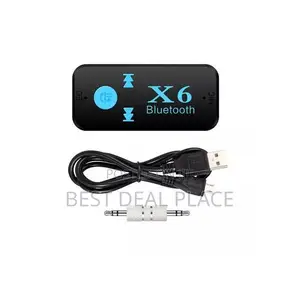X6 Wireless Bluetooth 3.5mm Aux Car Home Theater Audio Adapter Mic