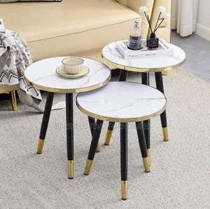 Cream Round Side Stool Table