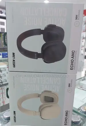 Green Lion Solar Echo Anc Infinite Playtime Headphones - Black