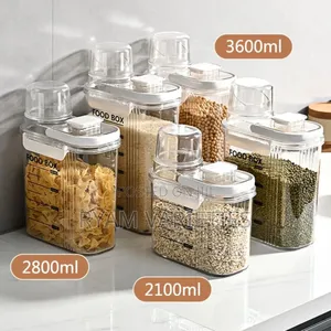 Ttransparent Airtight Food Grains Storage Sealed Container With Lid