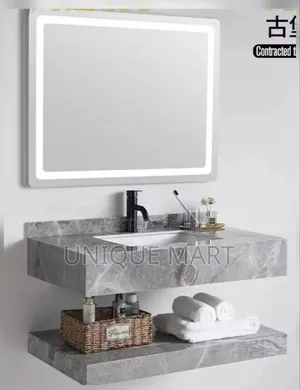 60cm Modern Bathroom Vanity With Under Shelf And Led Light Mirror