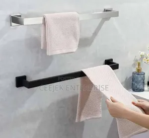 Black Single Towel Hanger