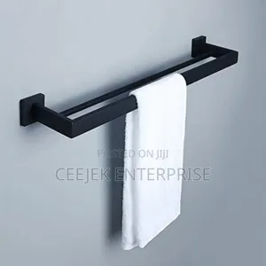 Double Black Towel Rack