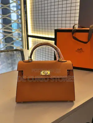 Hermes Pre-Owned 2024 Orange Mini Kelly Sellier 20 Epsom Tote Bag