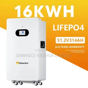 16kwh 51.2v 314ah Wall-mounted Lifepo4 Home Storage Battery