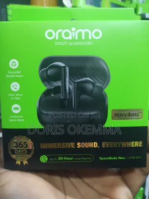 Original Oraimo Spacebuds Neo – 30hr Playtime Sound360 Spatial Audio
