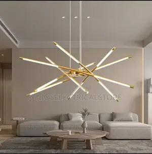 Modern Gold Starburst Chandelier