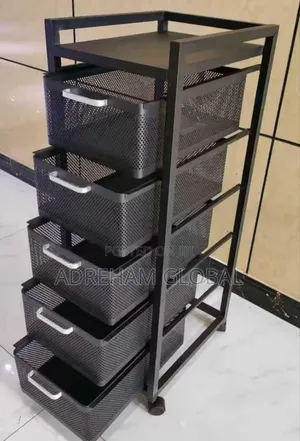 6 Layers Storage Rack With 5 Storage Baskets